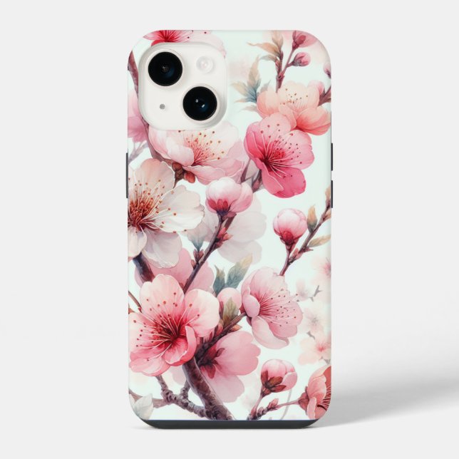 Kirschblüte iPhone 14 Hülle (Rückseite)