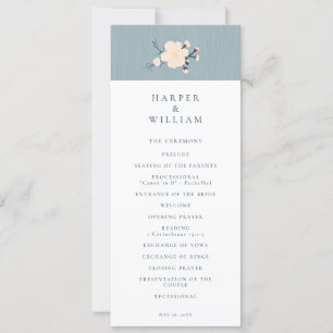 Kirschblüte japandi Hochzeitsprogramm Einladung