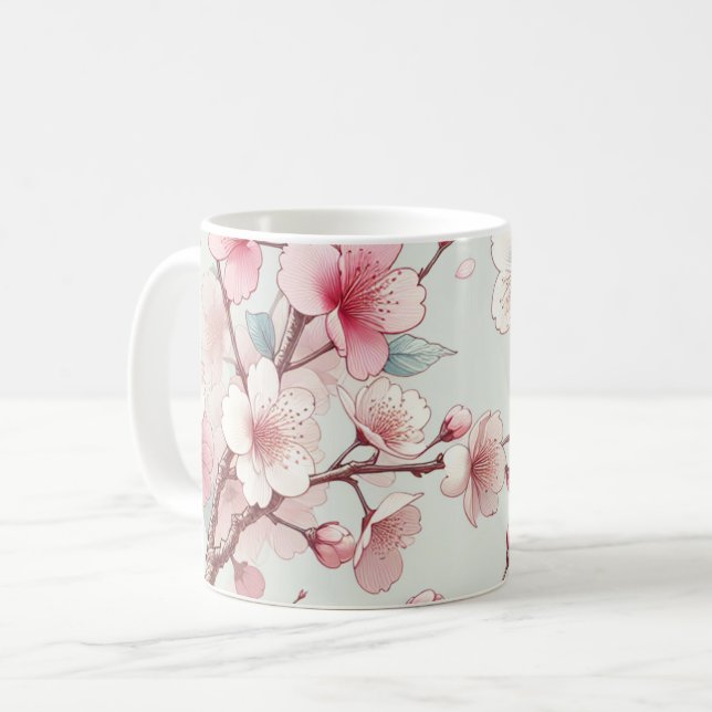 Kirschblüte Kaffeetasse (Vorderseite Links)