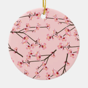 Kirschblüte Keramik Ornament