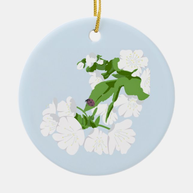 Kirschblüte  keramik ornament (Vorne)