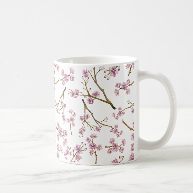 Kirschblüte-Kirschblüten-Druck Kaffeetasse (Rechts)