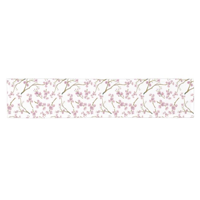 Kirschblüte-Kirschblüten-Druck Kurzer Tischläufer (Horizontal)