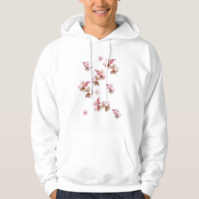 Kirschblüte mit Blumen Hoodie (Vorderseite)