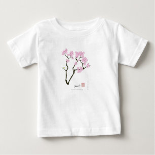 Kirschblüte mit grünem Vogel, tony fernandes Baby T-shirt