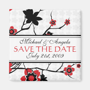 Kirschblüte modern Save the Date Magnet