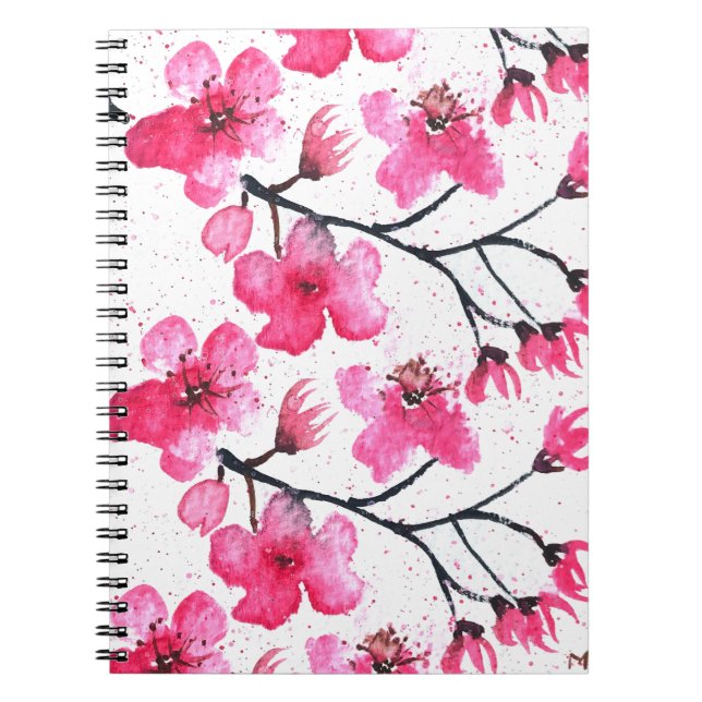 Kirschblüte Nature Sakura Floral Japanisch Notizblock (Vorderseite)