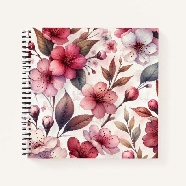 Kirschblüte Notizbuch (Vorderseite)