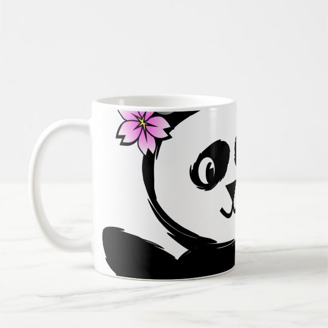 Kirschblüte-Panda Kaffeetasse (Links)