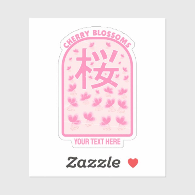 Kirschblüte rosa Blume Japan Aufkleber (Blatt)