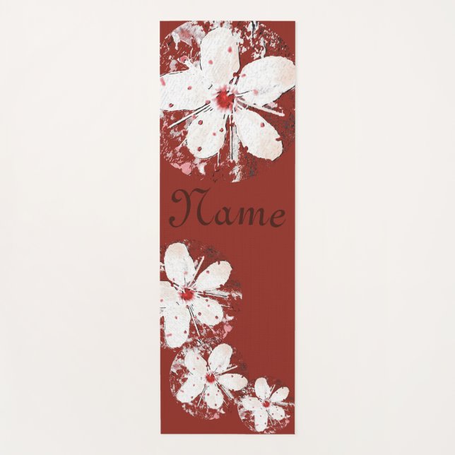 Kirschblüte Rot-Weiß Girlanalsakura Yogamatte (Vorderseite)