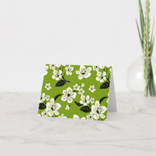 KIRSCHBLÜTE - SAKURA (MATCHA-GRÜN) DANKESKARTE