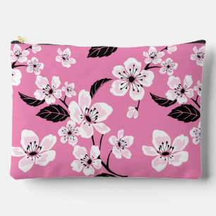 KIRSCHBLÜTE - SAKURA-MUSTER IN HELLROSA ZUBEHÖRTASCHE