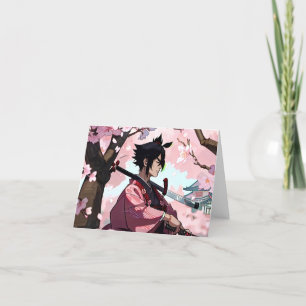 Kirschblüte Samurai Feiertagskarte