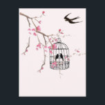 Kirschblüte, schlucken - Hochzeit, einladen, einzi Postkarte<br><div class="desc">Ich lebte für eine Weile in Japan und die Liebe, wie sie die Kirschblüte ('sakura') feiern, ihre Zerbrechlichkeit, ihre Schönheit. "Ich hoffe, um die gleichen wie Buddha, unter den Kirschblüten in voller Blüte vergehen" Saigyo (1118 - 1190) Ich habe keinen Text oder Rand der Einladung hinzugefügt, damit Sie es personalisieren...</div>