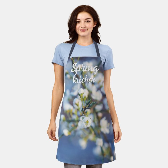 Kirschblüte Schürze (Getragen)