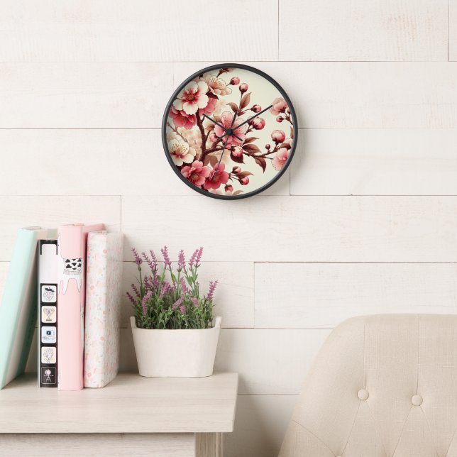 Kirschblüte Uhr (Lesesaal)