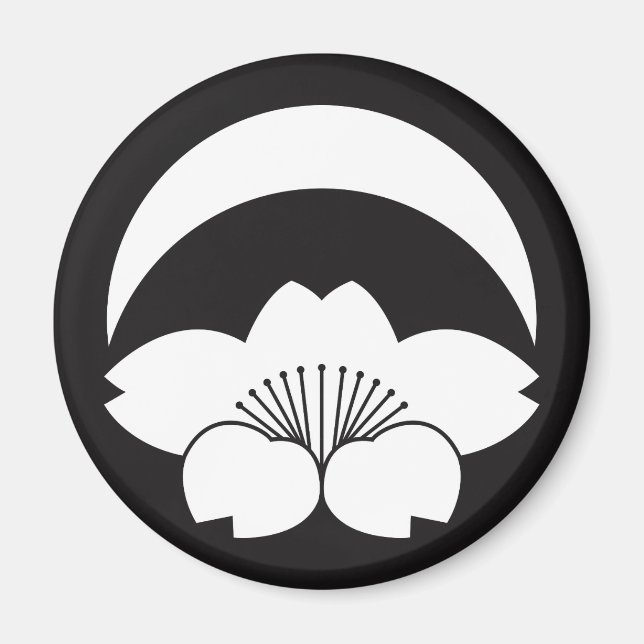 Kirschblüte unter Halbmond Magnet (Vorne)