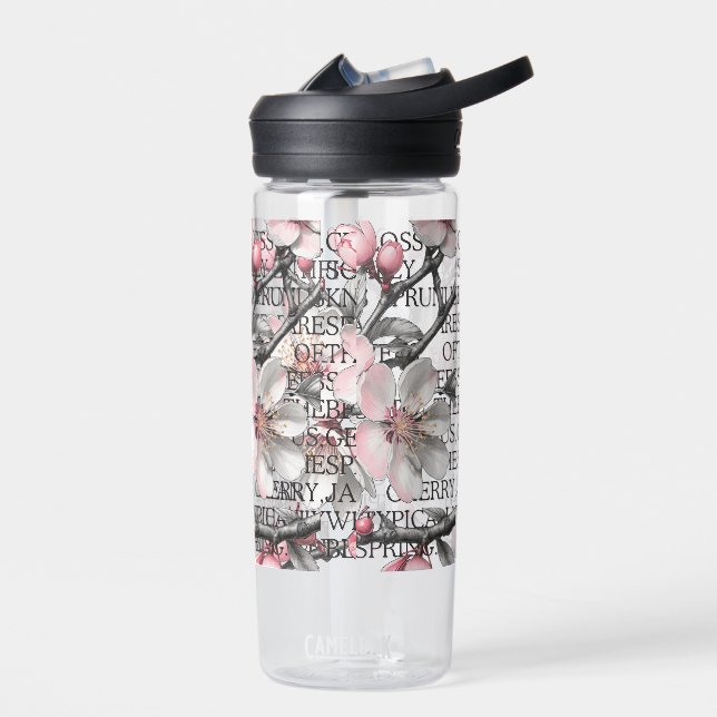Kirschblüte Vintage Skizze von CallisC Arts ⭐ ⭐ ⭐ Trinkflasche (Links)