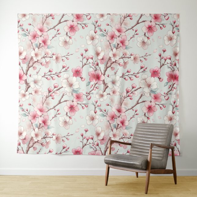 Kirschblüte Wandteppich (Beispiel (Horizontal))