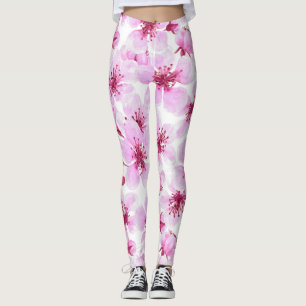 Kirschblüte Wasserfarbe Leggings