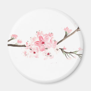 Kirschblüten-Aquarell Magnet