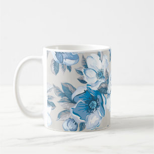 Kirschblüten-Aquarell: Nahtloser Apfelbaum-Patrou Kaffeetasse