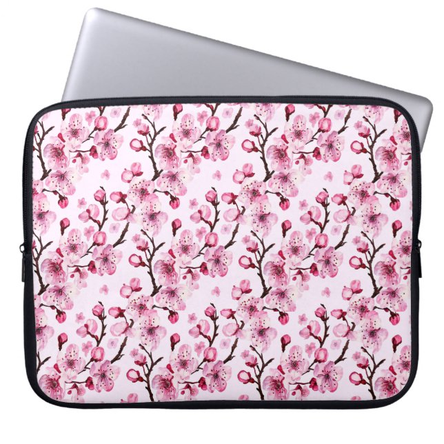 Kirschblüten auf Branchen Laptopschutzhülle (Vorderseite)
