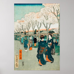 Kirschblüten auf den Jewel River Embankment Pos Poster