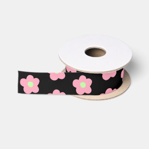 Kirschblüten auf schwarz satinband