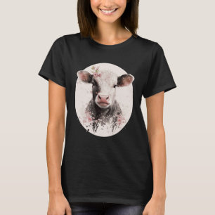 Kirschblüten-Baby-Kuh-Kalb Japanische Sakura-Farm T-Shirt