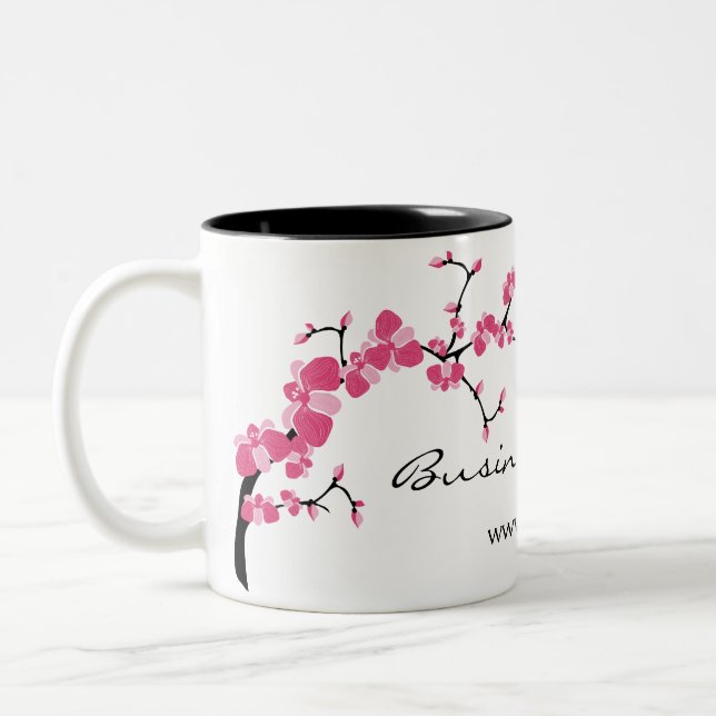 Kirschblüten-Baum-Niederlassungs-kundengerechte Zweifarbige Tasse (Links)
