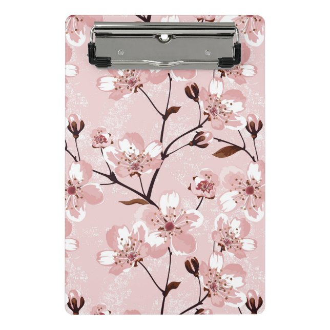 Kirschblüten-Blumen-Muster Mini Klemmbrett (Vorderseite)