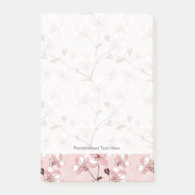 Kirschblüten-Blumen-Muster Post-it Klebezettel (Vorderseite)