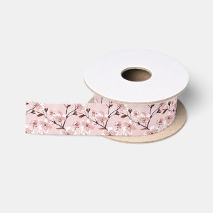Kirschblüten-Blumen-Muster Satinband