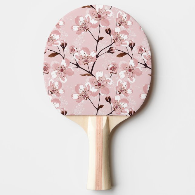 Kirschblüten-Blumen-Muster Tischtennis Schläger (Vorderseite)