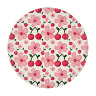 Kirschblüten-Blumenmuster, rosa Blüten Schneidebrett