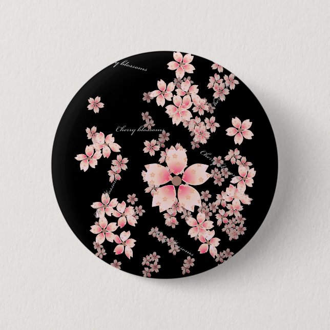 Kirschblüten Button (Vorderseite)