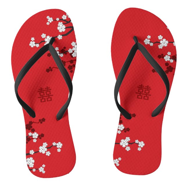 Kirschblüten & Chinesische Hochzeit mit doppeltem  Flip Flops (Fußbett)