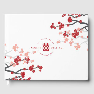 Kirschblüten & Chinesische Hochzeit mit doppeltem  Gästebuch