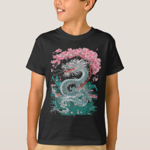 Kirschblüten chinesischer Drache Chinesisches Neuj T-Shirt