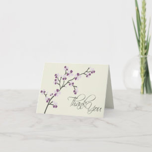 Kirschblüten-Designer-Dankeskarten 2 (Pflaume) Dankeskarte
