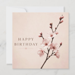 Kirschblüten-Eleganz Geburtstag Karte