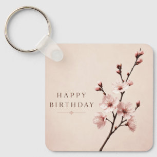 Kirschblüten-Eleganz Geburtstag Schlüsselanhänger