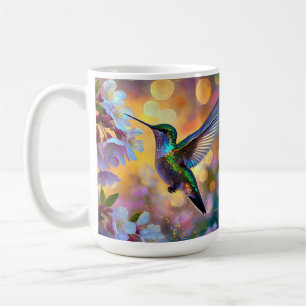 Kirschblüten-Fantasie-Kolibri Kaffeetasse