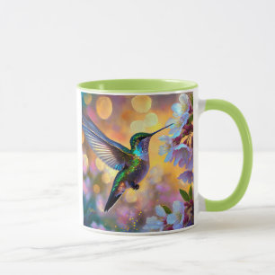 Kirschblüten-Fantasie-Kolibri Tasse