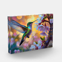 Kirschblüten-Fantasie-Sonnenaufgang Kolibri