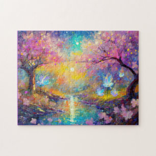 Kirschblüten-Fantasie-Sonnenaufgangsstrom