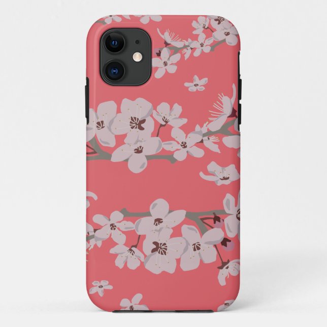 Kirschblüten Floating-Blume Case-Mate iPhone Hülle (Rückseite)