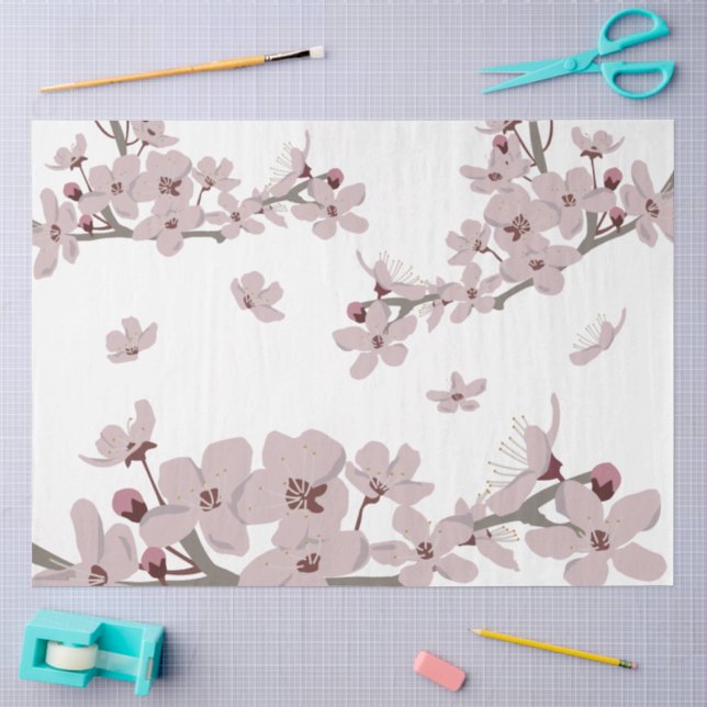 Kirschblüten Floating-Blume Seidenpapier (Basteln)